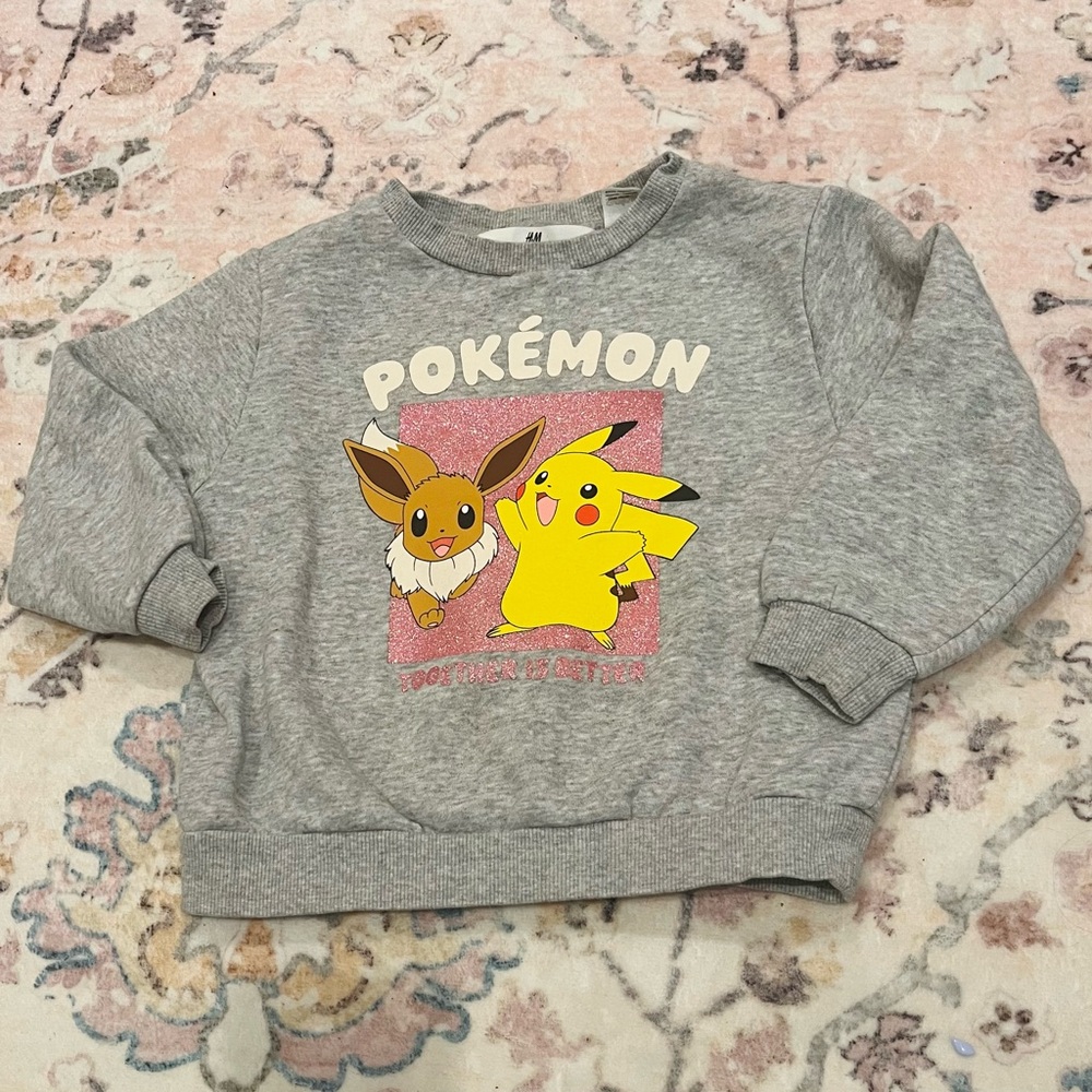 H&M Pokémon Gray Sweatshirt Eevee
